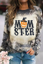 Load image into Gallery viewer, Round Neck Long Sleeve MOMSTER Graphic Sweatshirt
