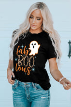 Load image into Gallery viewer, Round Neck Short Sleeve Ghost Graphic T-Shirt
